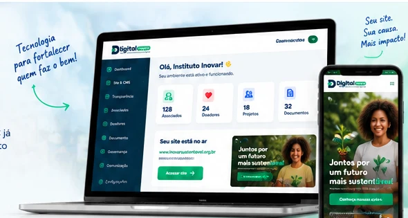 Do cadastro à sua presença digital em poucos passos.